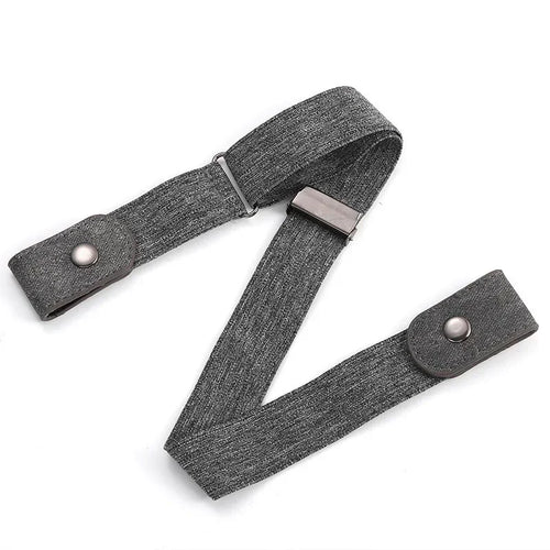 Canvas Adjustable Elastic Waist Band Invisible Belt Buckle-Free Belts